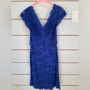 LeChateau beaded lace dress